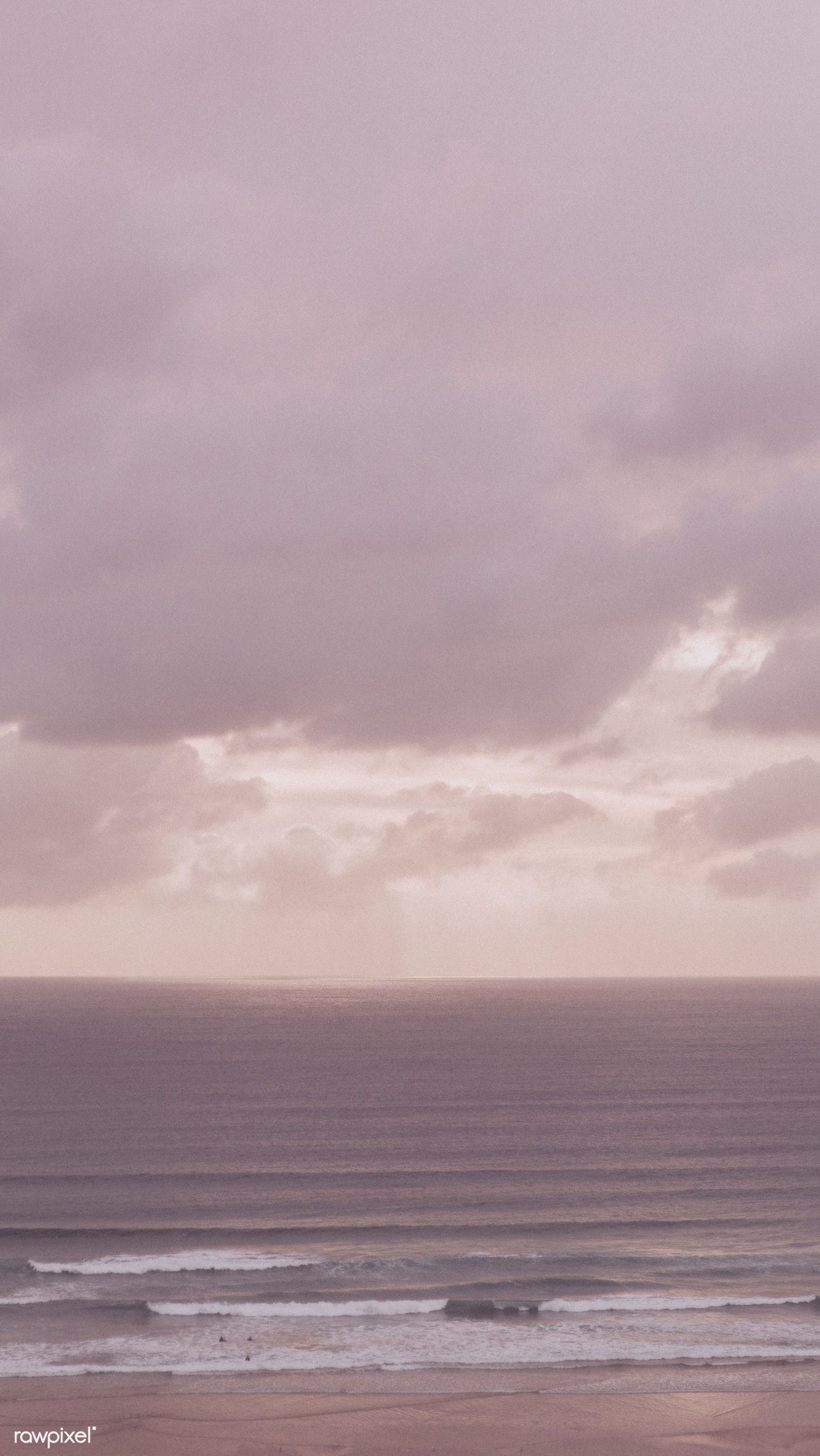 1400x2488 Pink cloudy sky over the sea. premium image / Felix. Ocean wallpaper, Purple wallpaper, Landscape