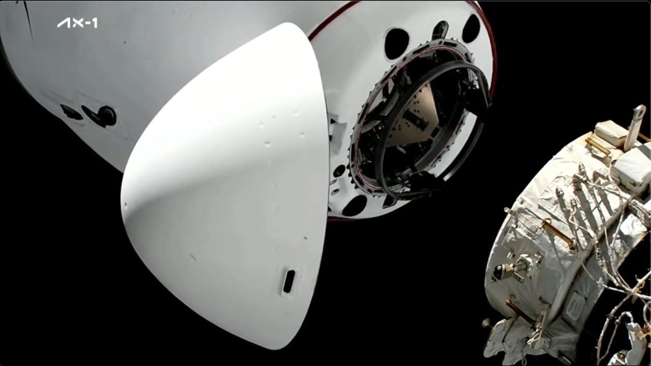 1280x720 SpaceX Dragon Docks With Space Station Carrying 1st All Private Ax 1 Crew
