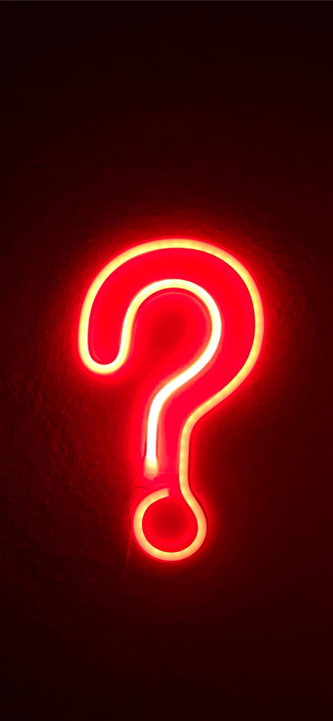 1125x2436 red letters neon light iPhone Wallpaper Free Download