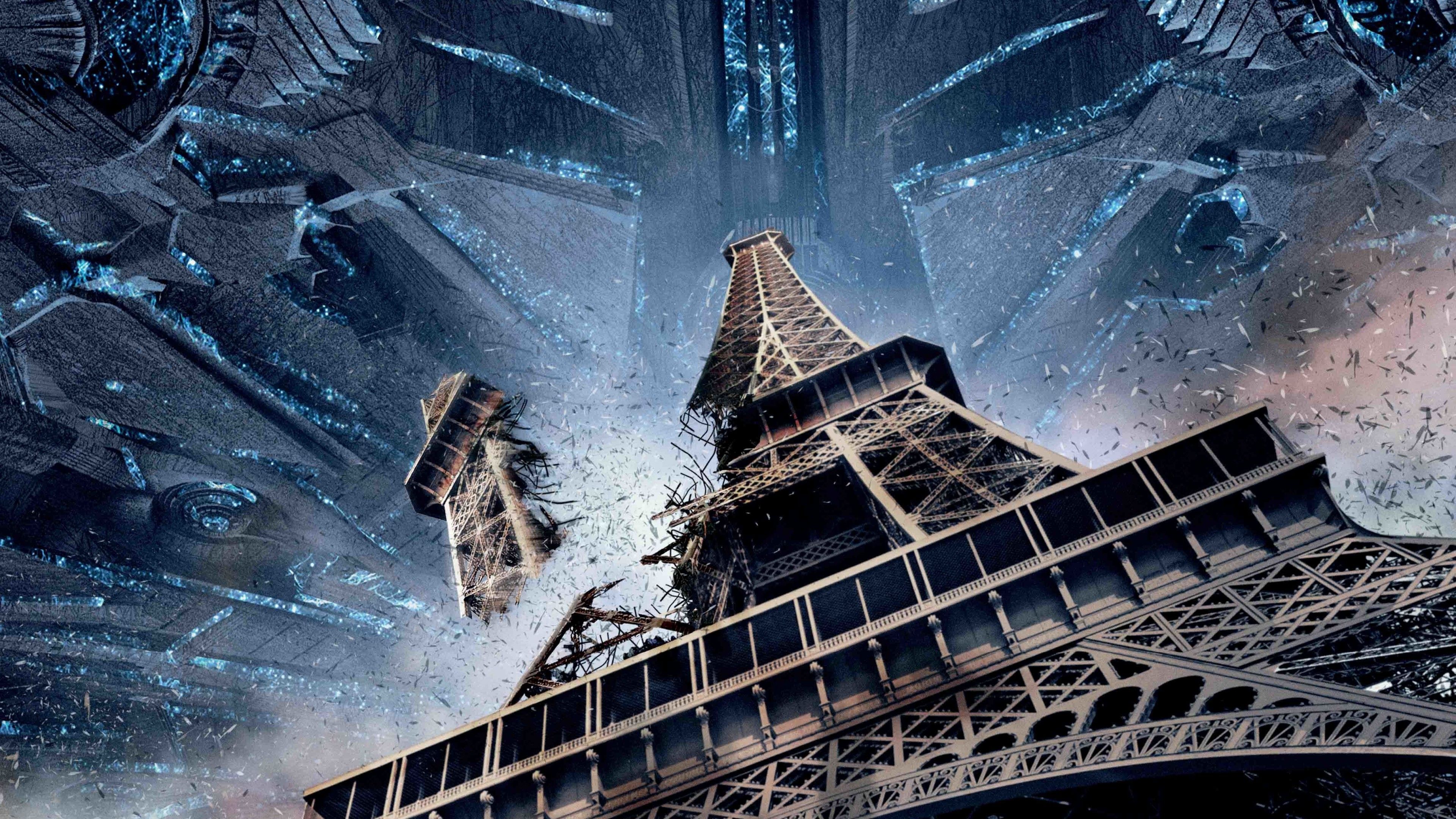 3840x2160 Wallpaper Independence Day: Resurgence, tour Eiffel, paris, best movies Movies