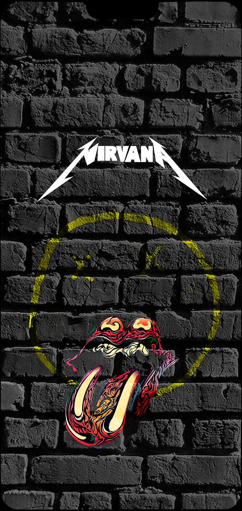 800x1689 Bands, logo, metal, metallica, nirvana, rock, rockstar, HD phone wallpaper