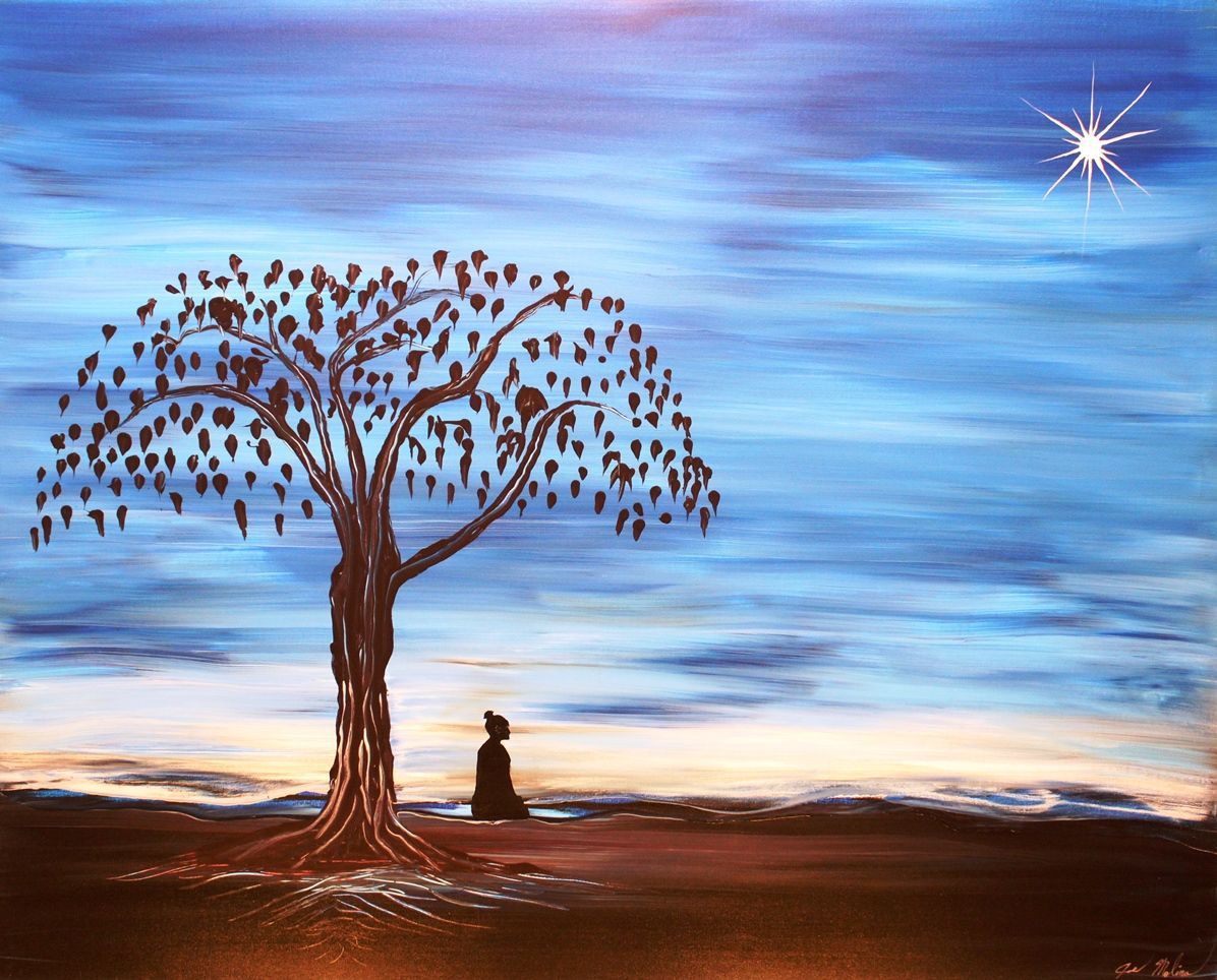 1196x964 Artist: Joe Molina Artwork: Tranquility. Buddha art, Buddha wallpaper iphone, Rock painting art