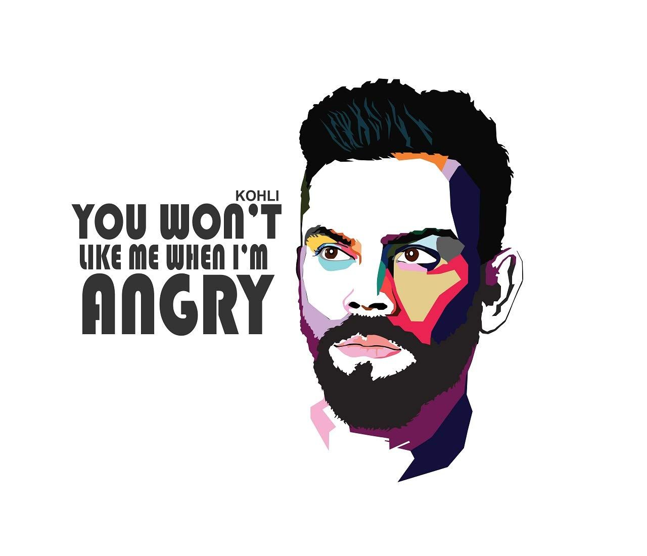 1280x1100 Wallstick virat kohli Quotes wallstickers (Vinyl 60 cm x 55 cm) : Amazon.in: Baby Products