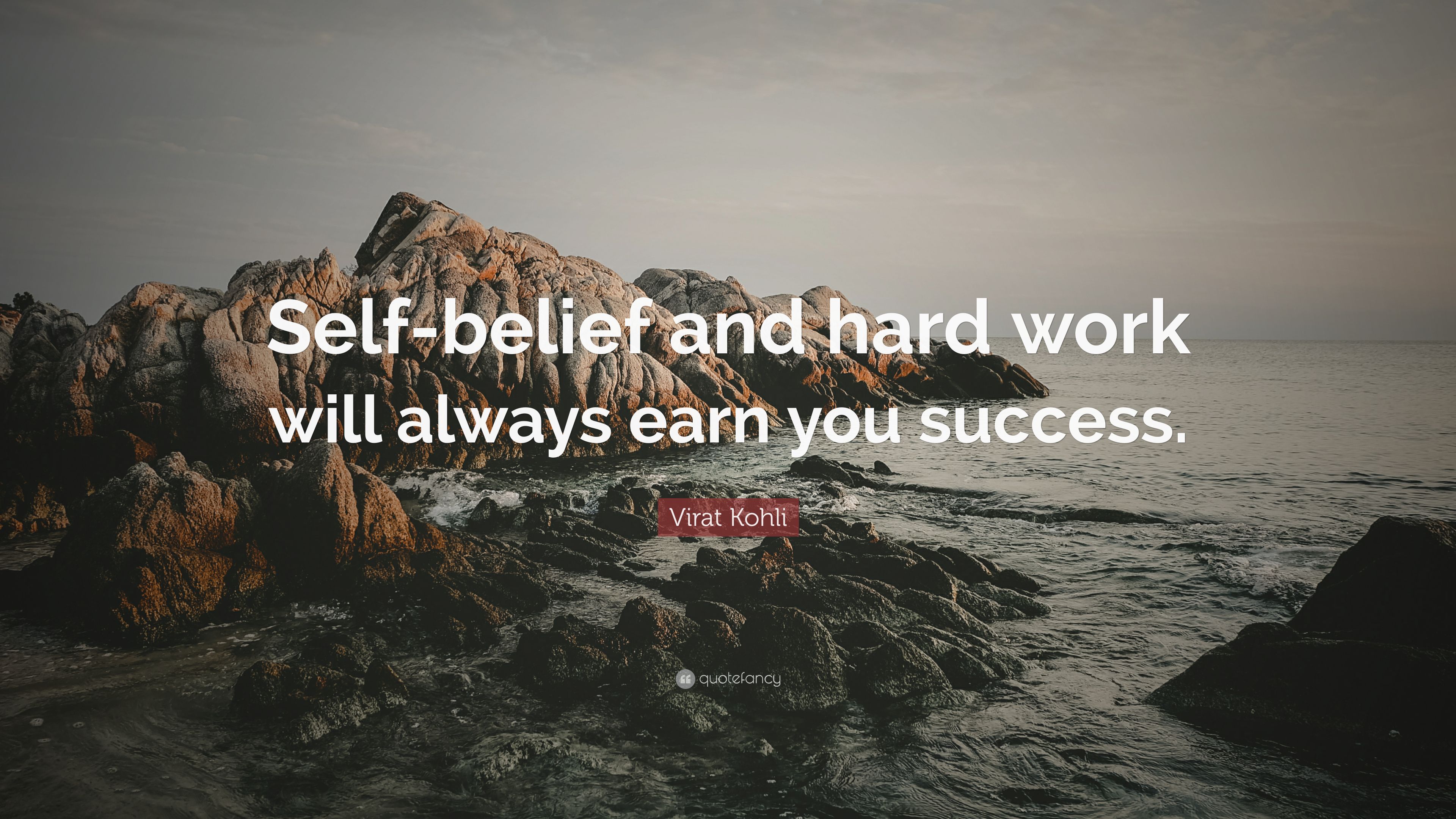 3840x2160 Virat Kohli Quote: “Self Belief And Hard Work Will Always Earn You Success.”