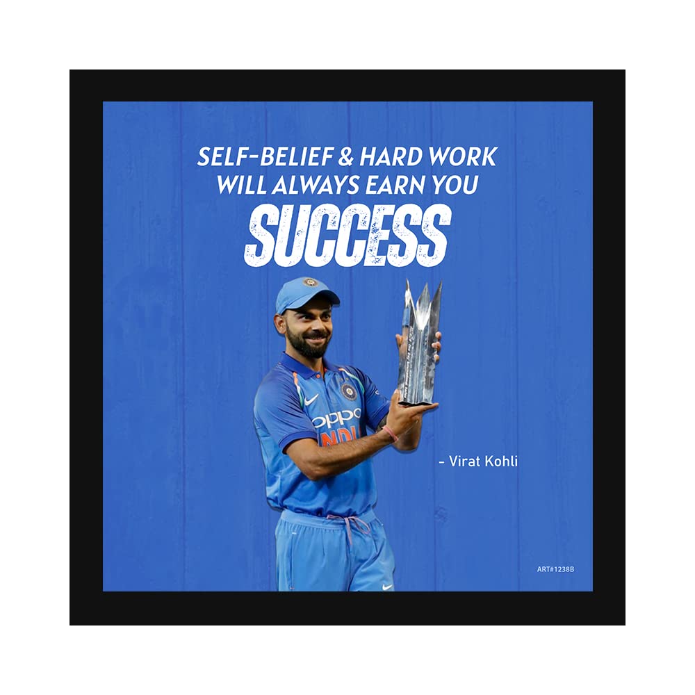 1000x1000 BE FIRST Virat Kohli Motivational Quotes Framed Posters, Quotes Wall Frame, Positive Quotes Wall Frame for Home Office and Gift : Amazon.in: Home & Kitchen