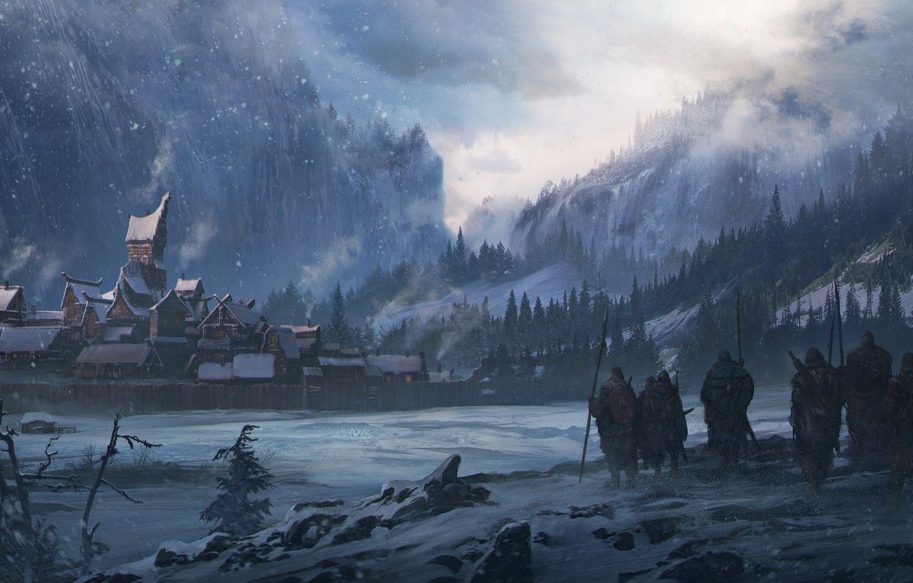 1332x850 Viking Winter Wallpaper