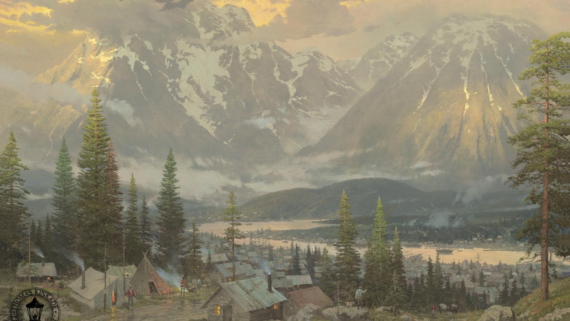 1920x1080 Wallpaper / pagan, celtic, mountain, village, nature and landscapes, north, viking, nordic, nature, 1080P, forest free download
