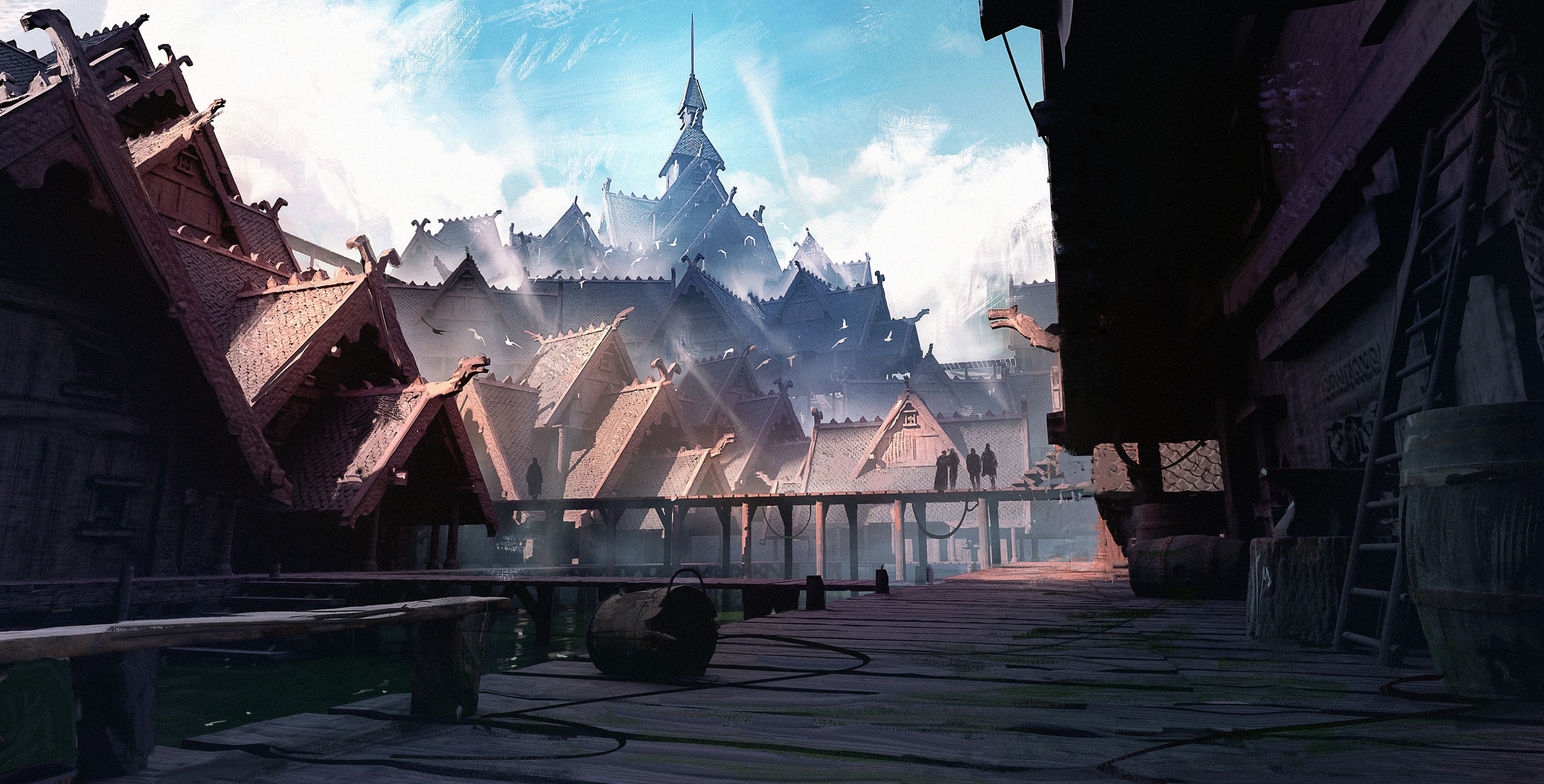 3840x1951 Viking Village