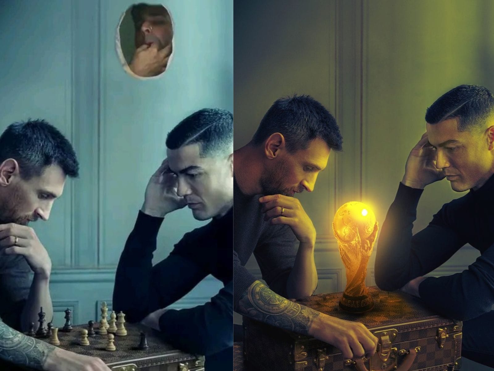 Messi, Ronaldo Play Chess In Louis Vuitton Campaign (And The Position Is  Real) 