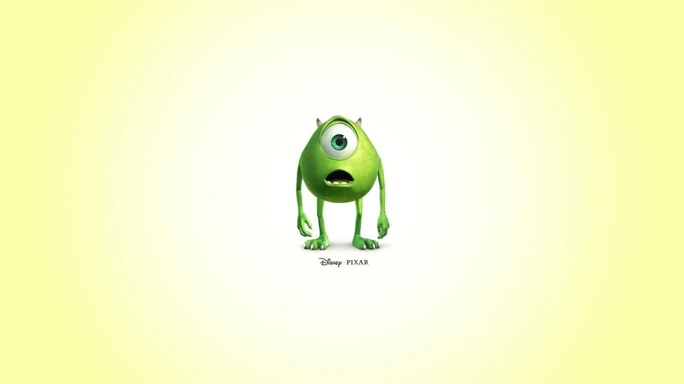 1366x768 Free download Wallpaper disney pixar monster inc Mike Minimalism widescreen on [1366x768] for your Desktop, Mobile & Tablet. Explore Disney Minimalist Wallpaper. Minimalist Background, Minimalist Wallpaper, Minimalist Wallpaper