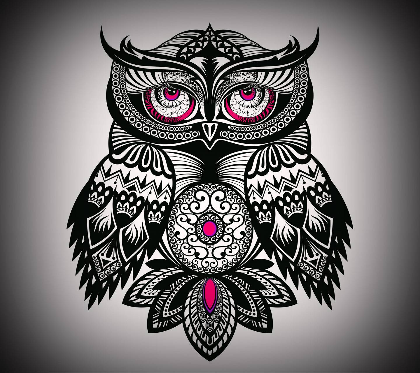 1440x1280 Owl Art Wallpaper