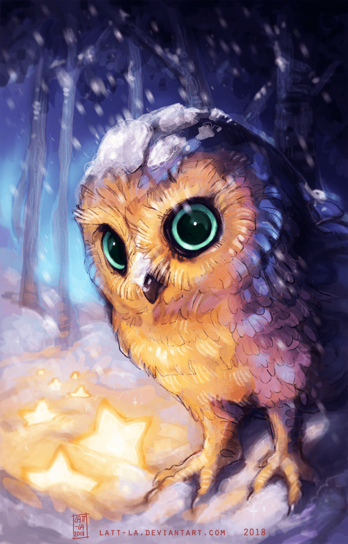 715x1116 34# By LATT LA. Cute Owls Wallpaper, Cute Animal Drawings, Owl Artwork