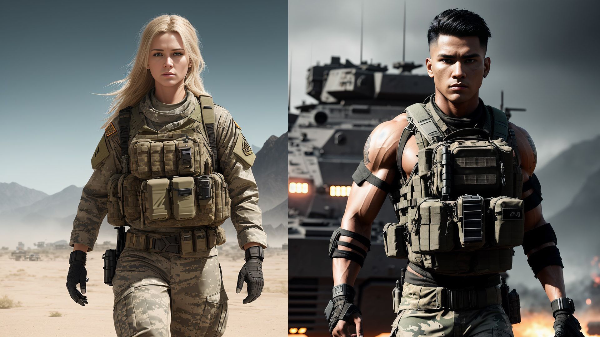 1920x1080 4K Modern Soldiers Icon in Textures