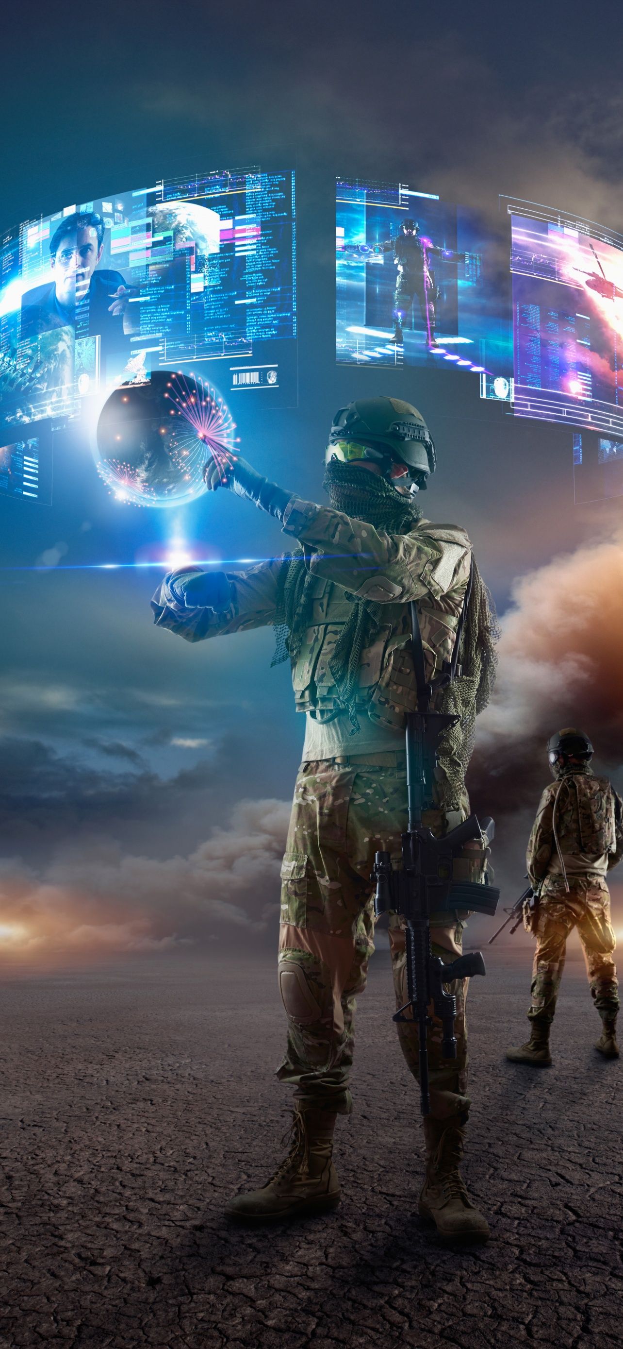 1284x2778 Soldiers Wallpaper 4K, Virtual reality, VR experience