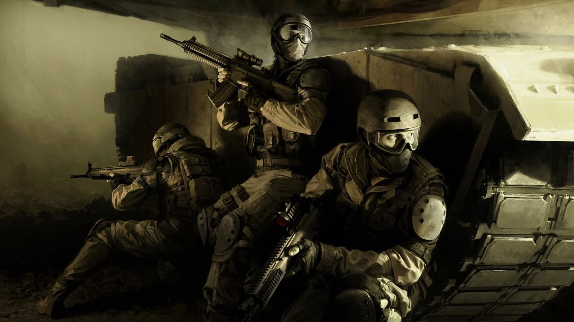 1920x1080 Art Military Wallpaper
