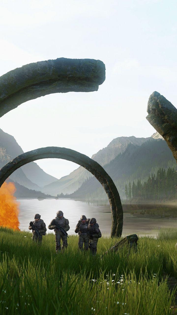 720x1280 Halo Infinite, E3 video game, landscape, soldiers, 720x1280