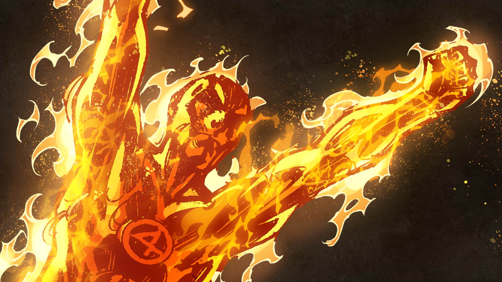 1920x1080 Human Torch Marvel Comics Wallpaper