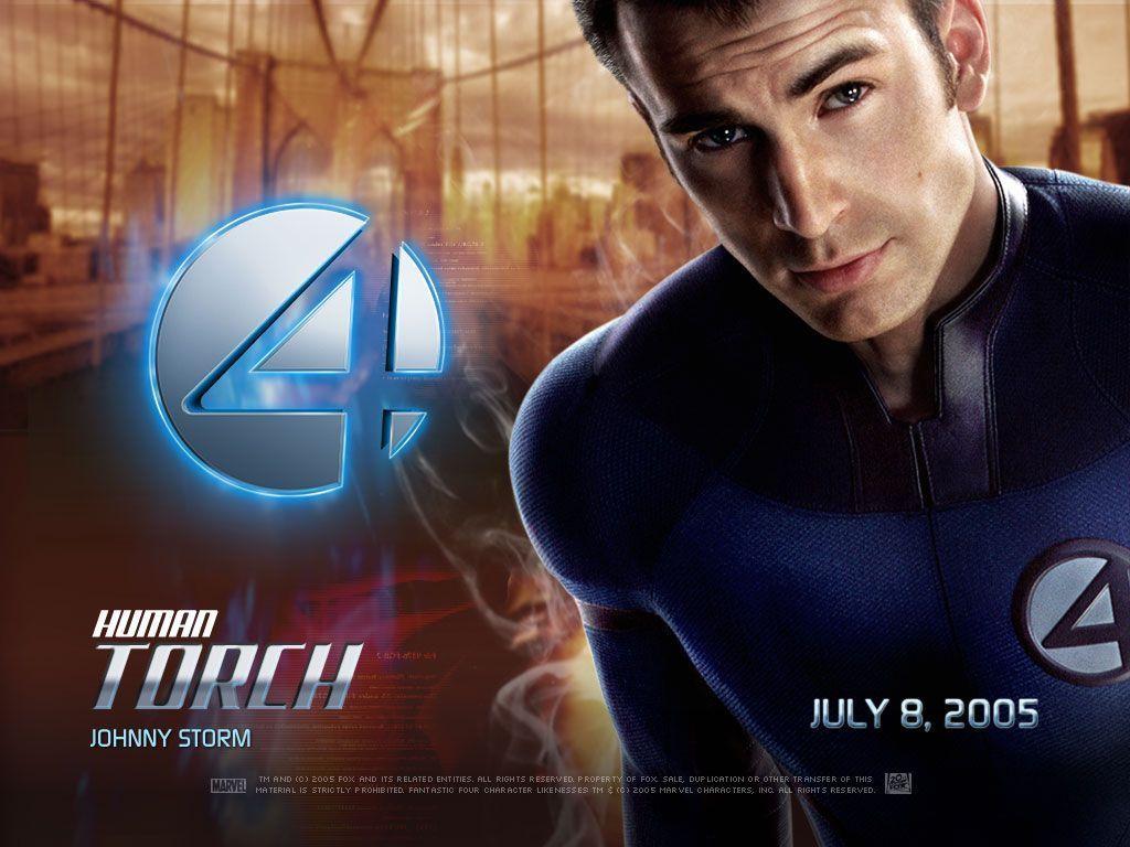 1024x768 Human Torch Wallpaper