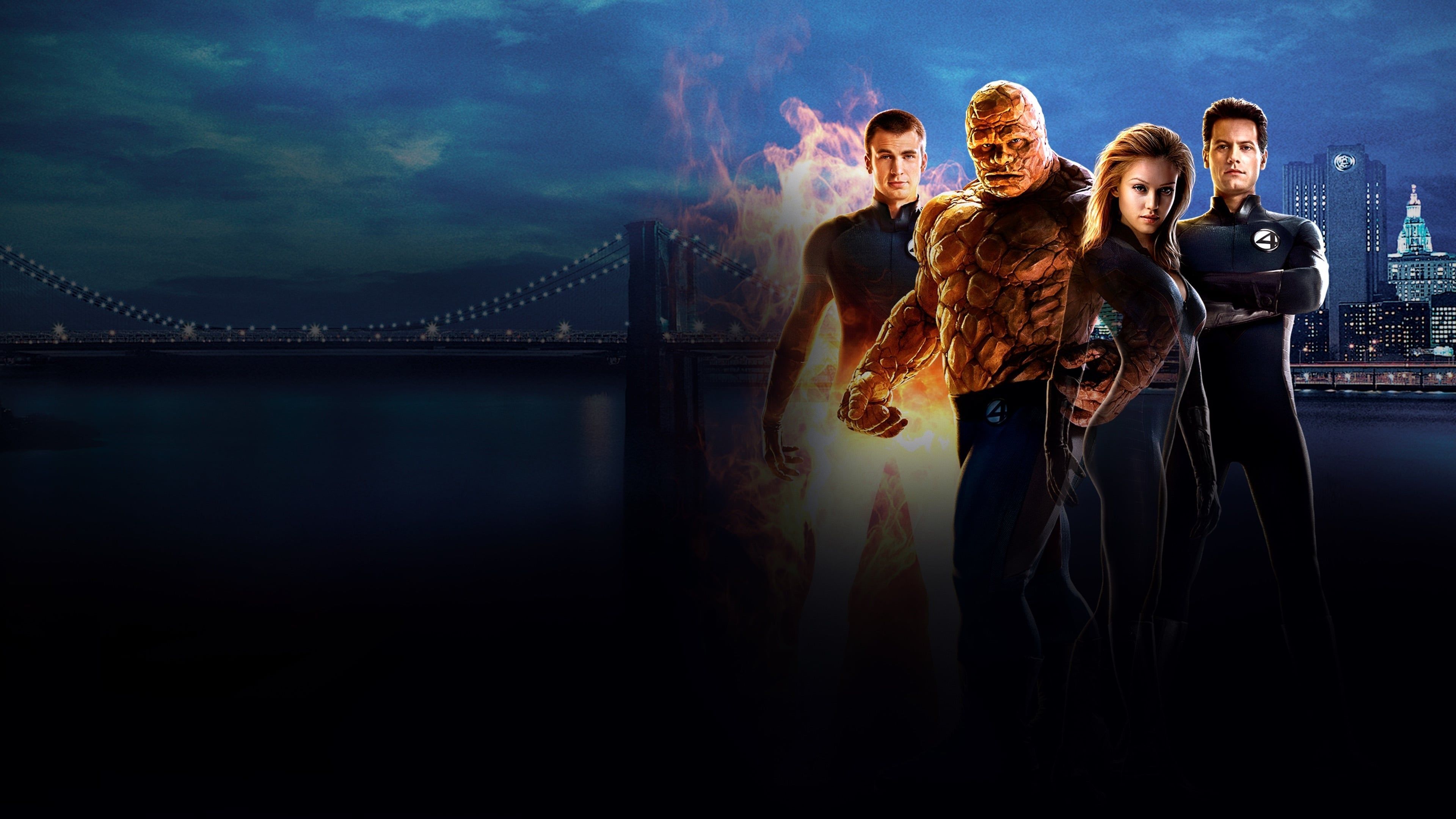 3840x2160 HD desktop wallpaper: Jessica Alba, Chris Evans, Movie, Reed Richards, Human Torch (Marvel Comics), Invisible Woman, Johnny Storm, Mister Fantastic, Susan Storm, Thing (Marvel Comics), Fantastic Four, Ioan Gruffudd download free picture #