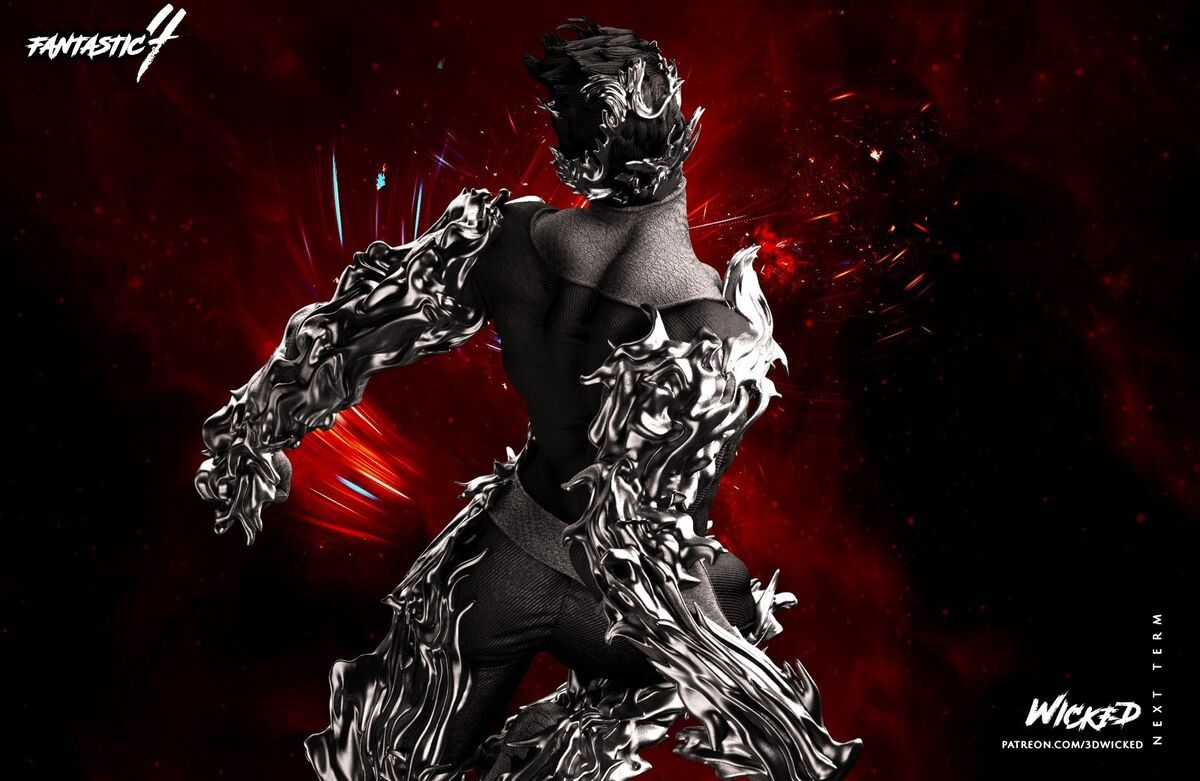 1200x781 HUMAN TORCH Johnny Storm Statue Marvel Fantastic Four Avengers Model Kit WICKED