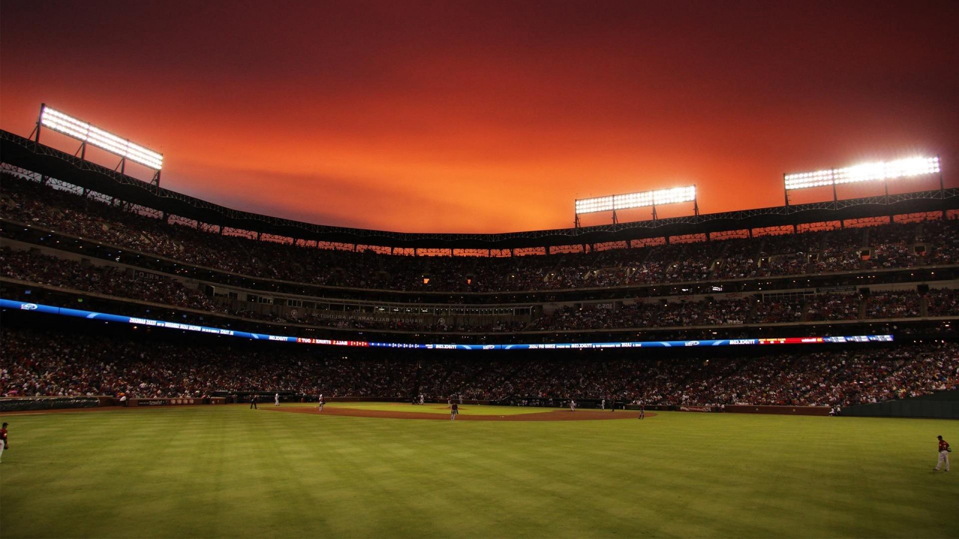 1920x1080 HD Baseball Field Sunset Gallery HD Wallpaper
