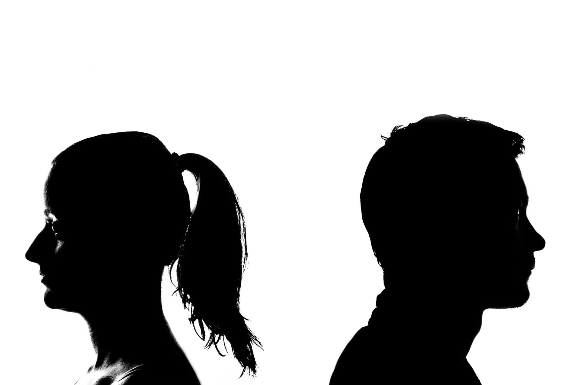 1920x1271 Wallpaper / profile View, contemplation, separation, sister, couple, two people, women, cut out, black And White, marriage, photo, human face, females, separate, breakup free download