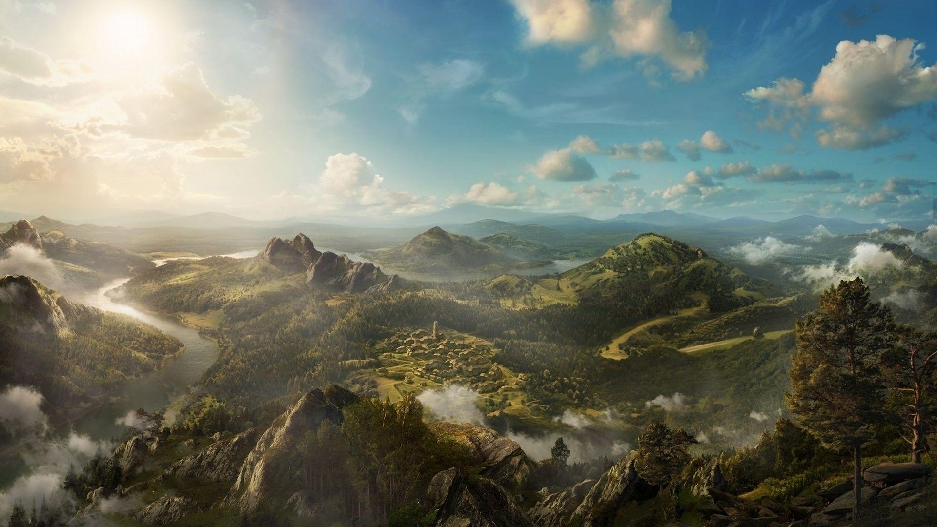 1920x1080 Fantasy Landscape Wallpaper and Background Image