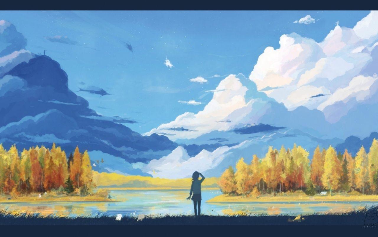 1280x804 Anime Artwork Landscape wallpaper. Anime Artwork Landscape stock