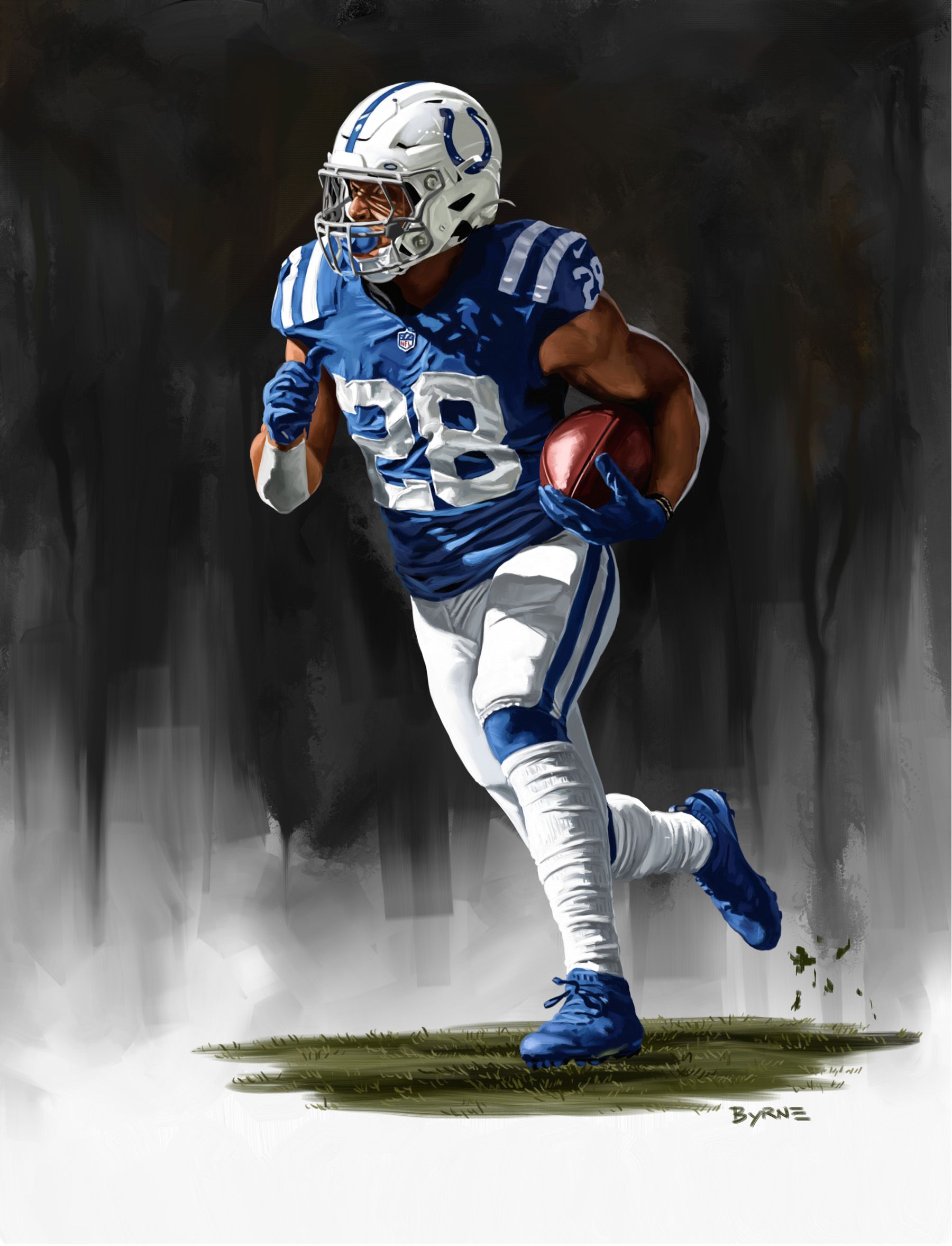 NFL Indianapolis Colts - Jonathan Taylor 22 Wall Poster, 14.725 x