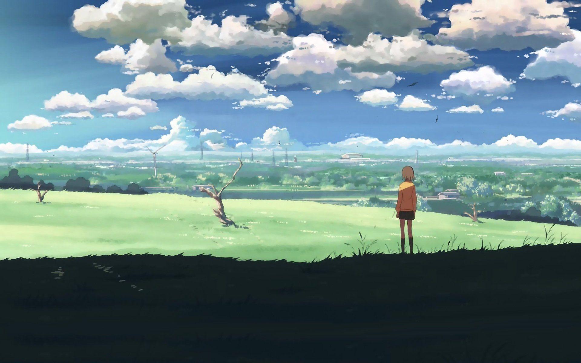 1920x1200 Big Anime Landscape Wallpaper