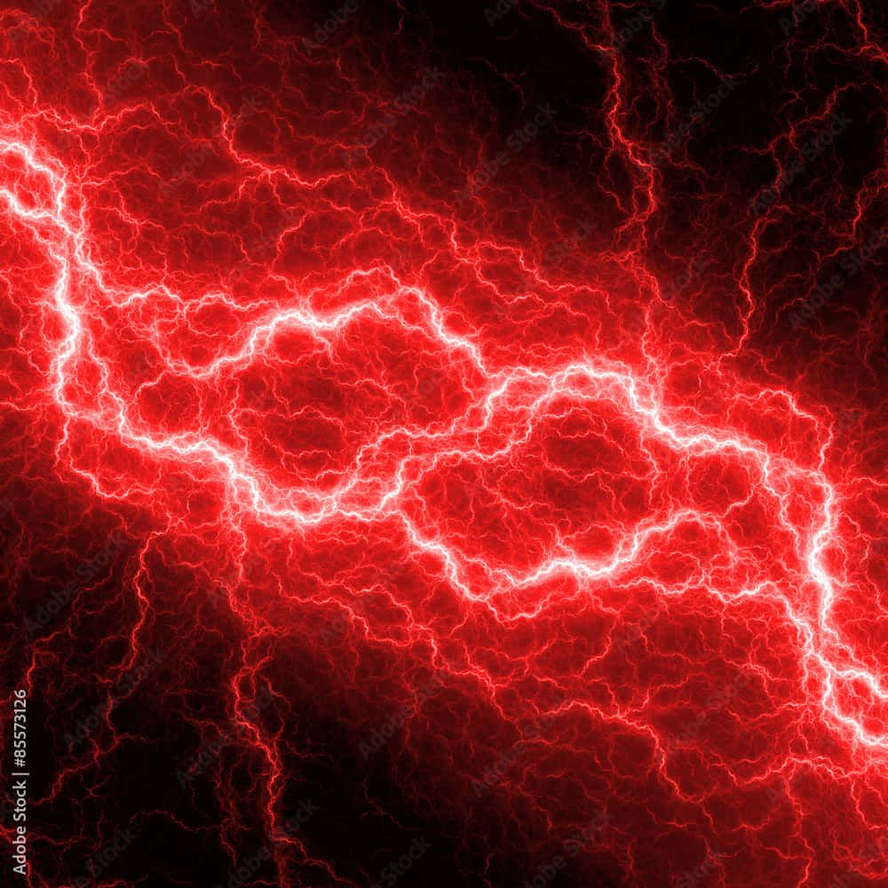 1000x1000 Red Lightning Picture
