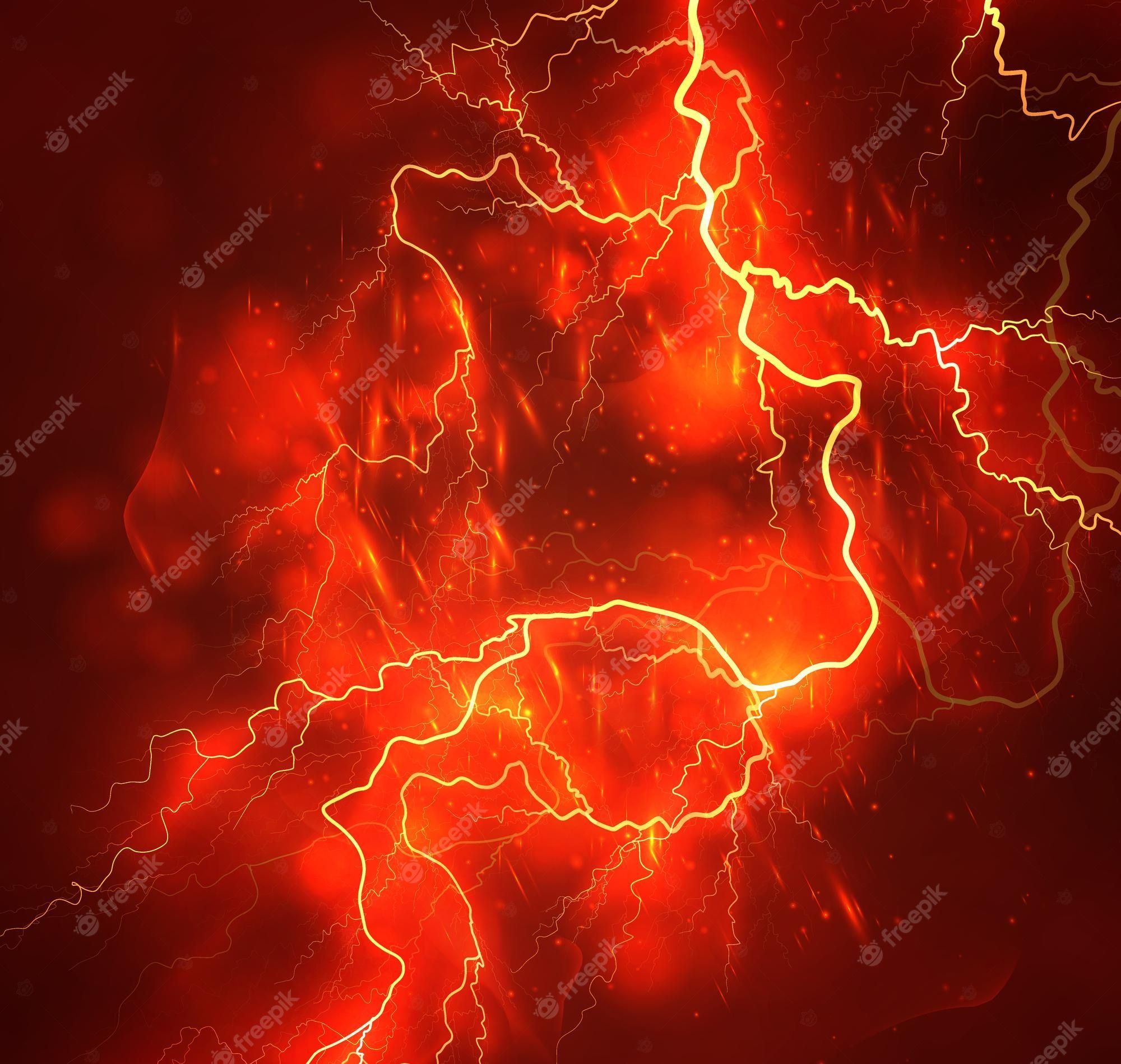 2000x1899 Red Lightning Wallpaper Image