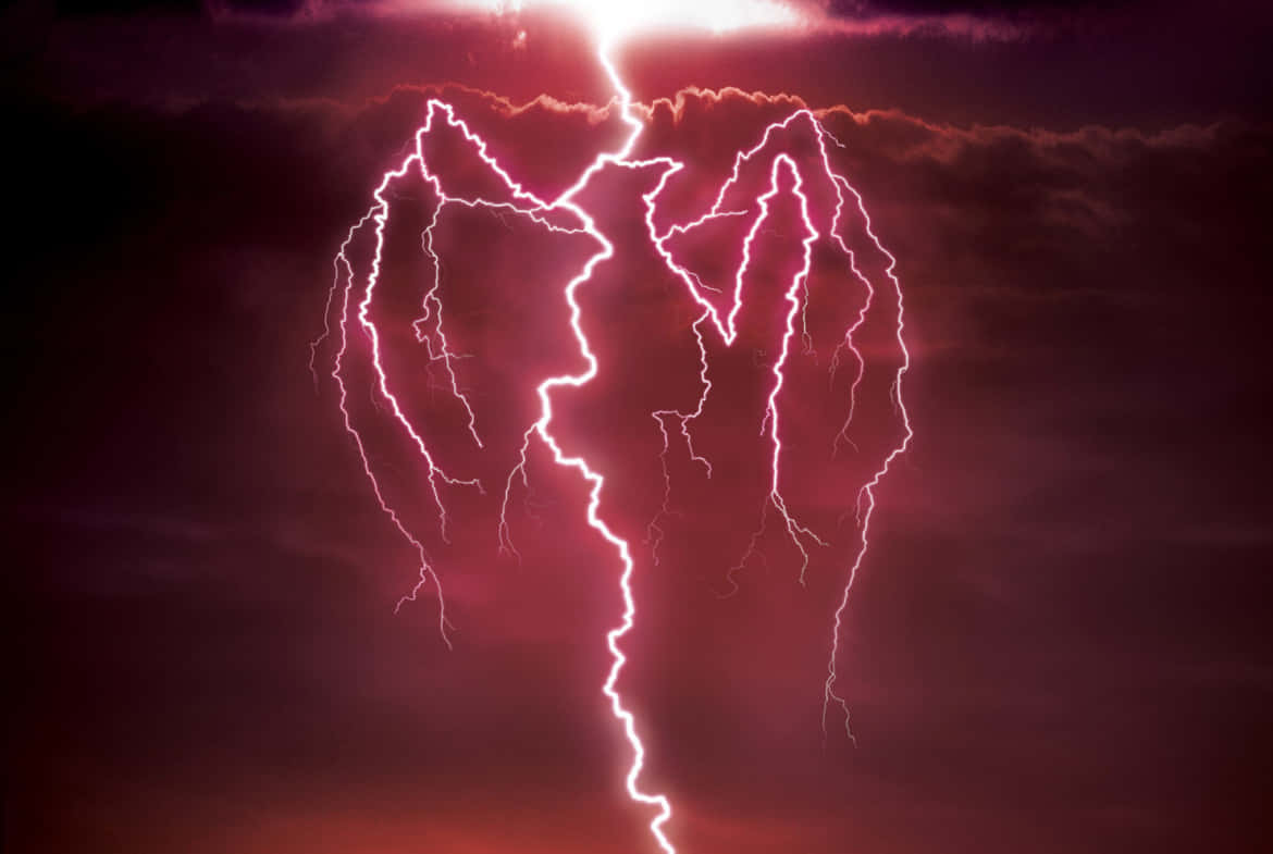 1170x785 Download Harness the Power of Red Lightning Wallpaper