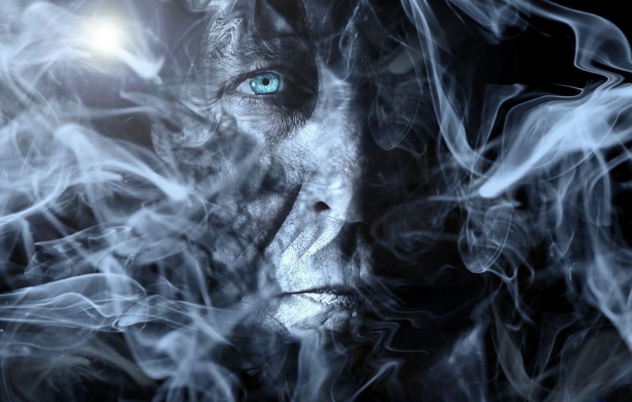 1280x815 Download Man Smoke Fog Royalty Free Stock Illustration Image