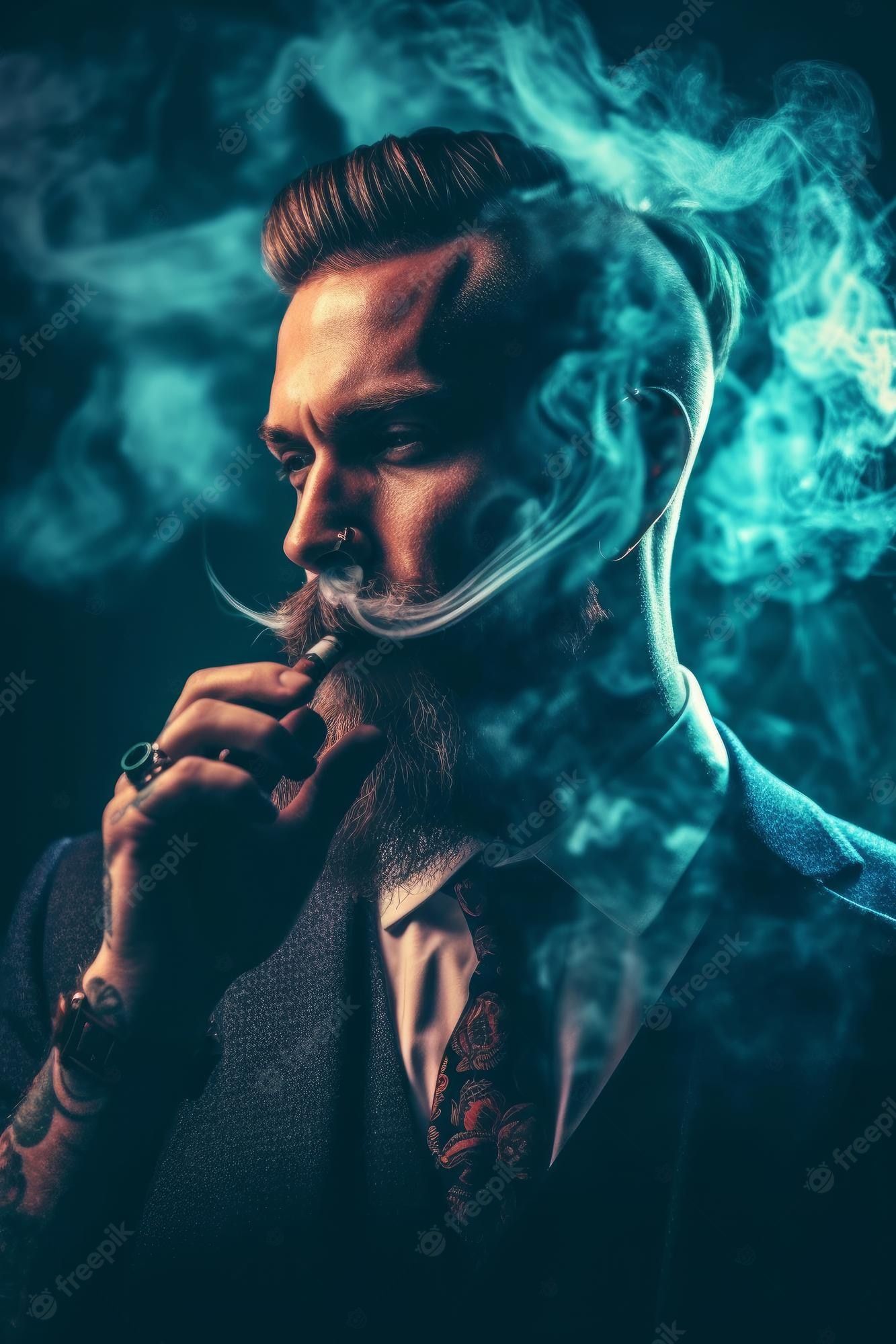 1333x2000 Smoke Man Image