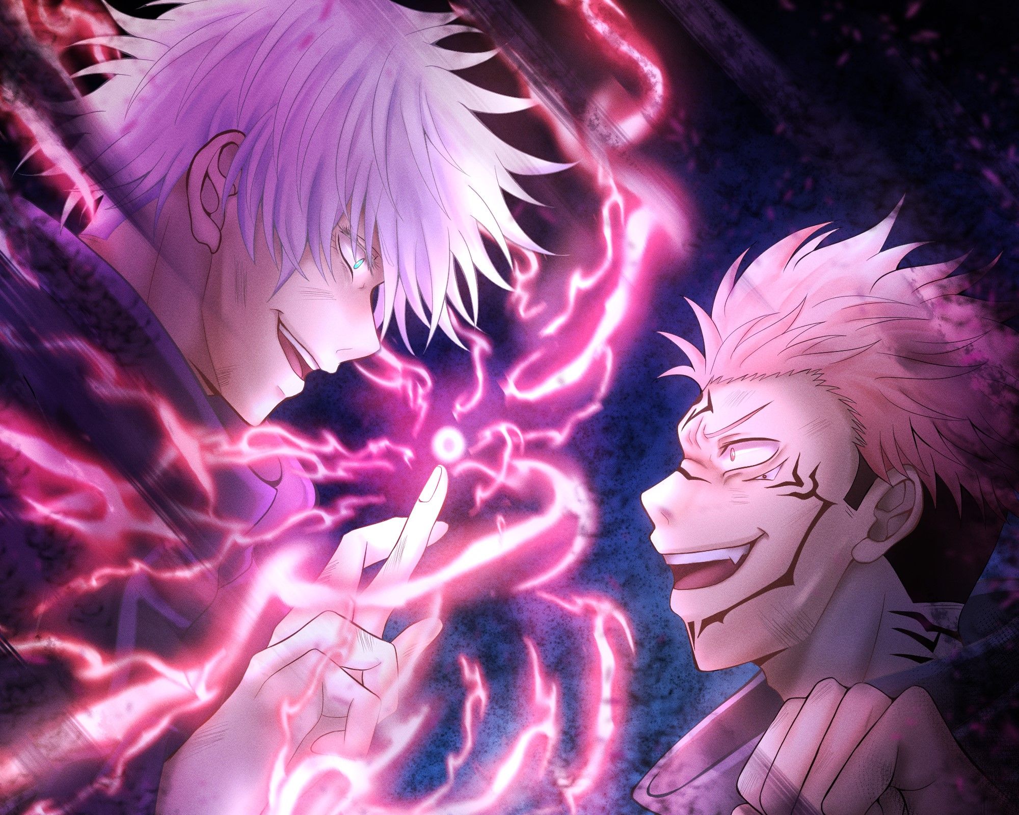 Gojo and sukuna domain clash. Gojo vs Sukuna. Jjk Sukuna фон. Gojo vs Sukuna Art. Gojo vs Sukuna Wallpaper.