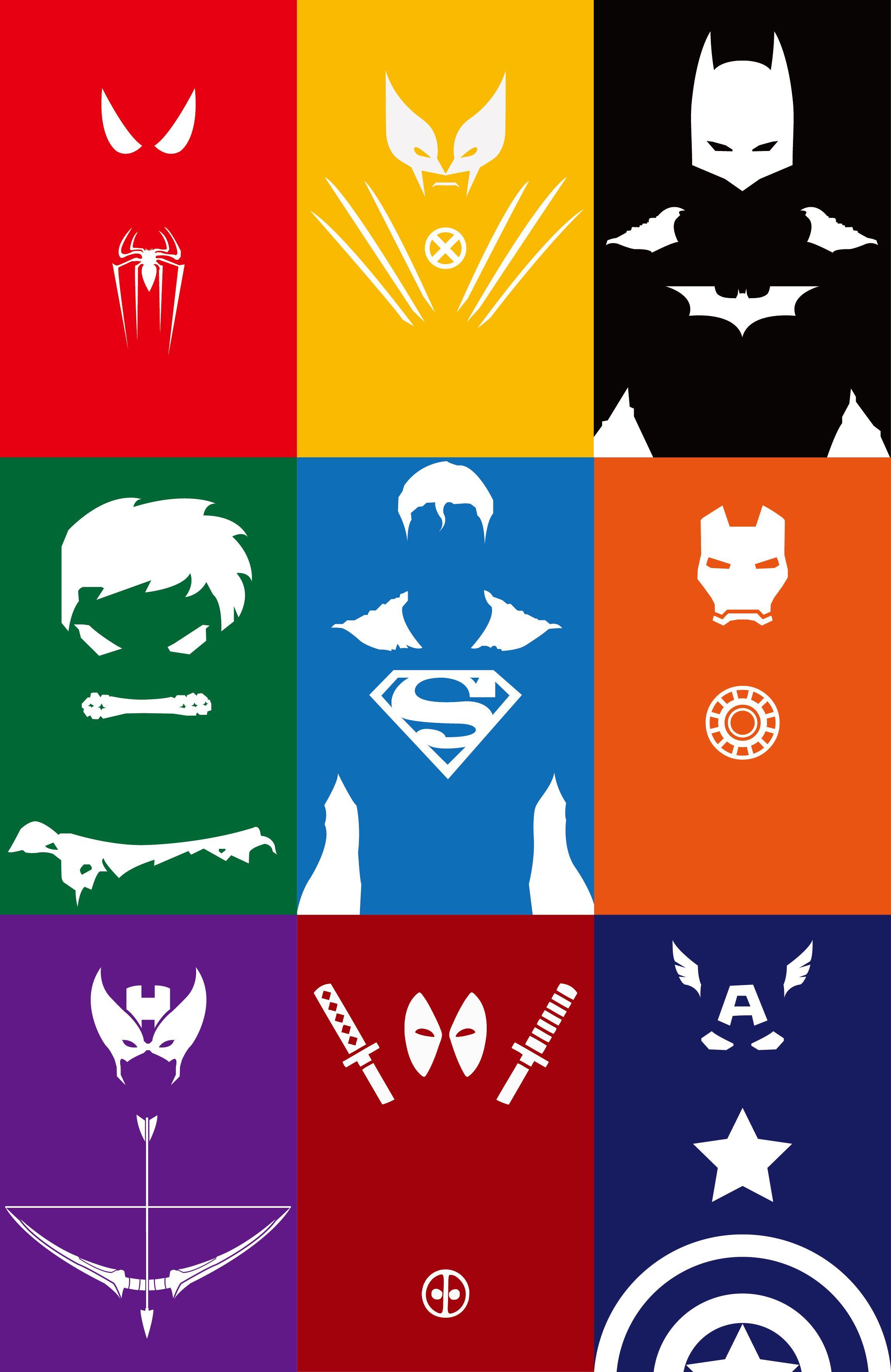 2299x3543 Spider Man # Wolverine # Batman # Superman # Hulk # Iron Man