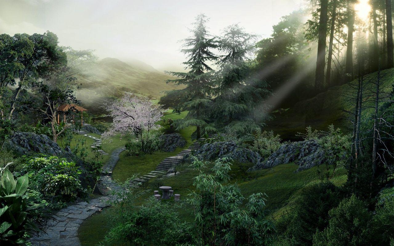 1280x800 Chinese Forrest Widescreen Wallpaper