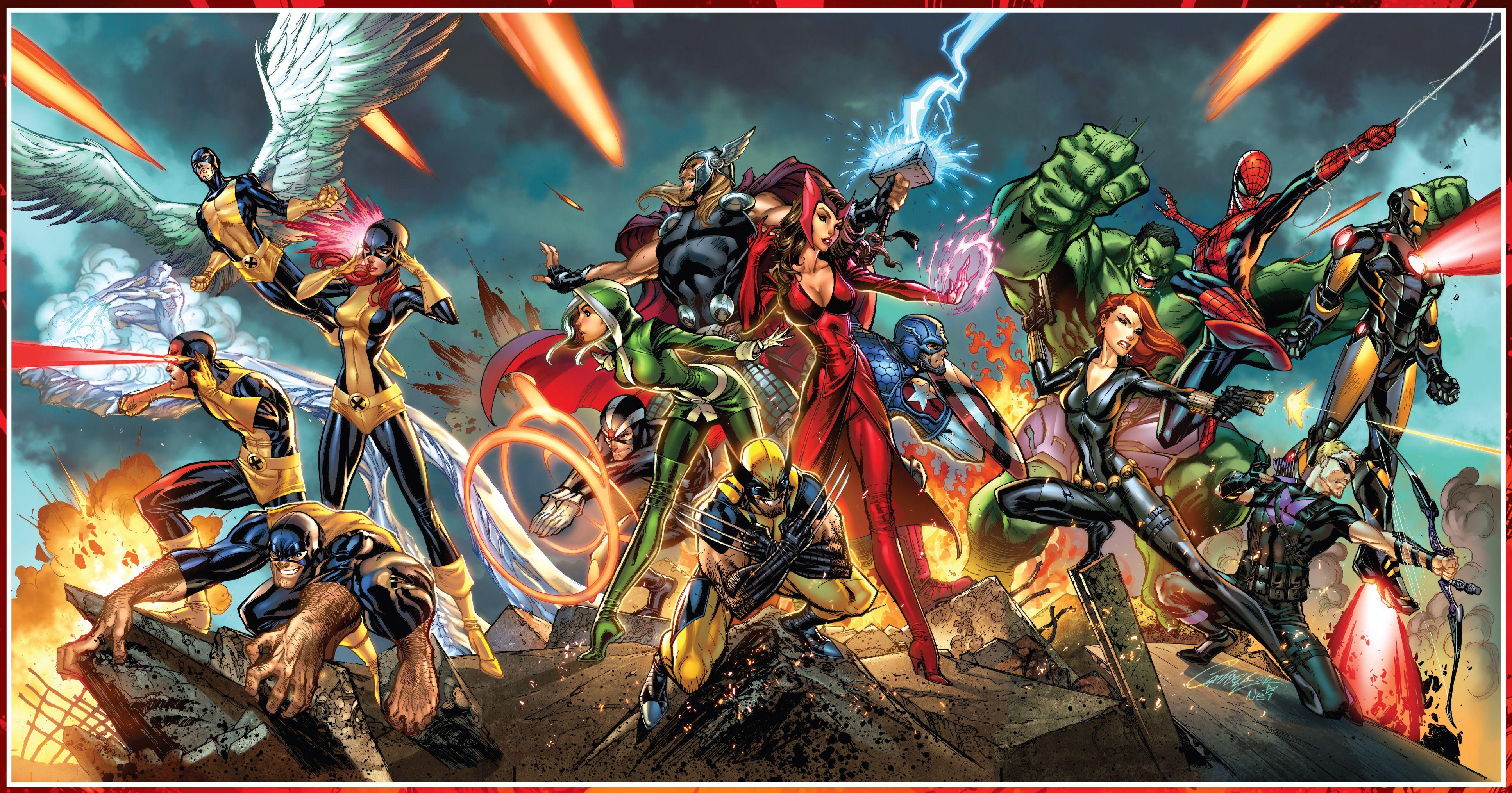 3870x2031 Wolverine, Thor, Captain America, Black Widow, Iron Man, Hawkeye