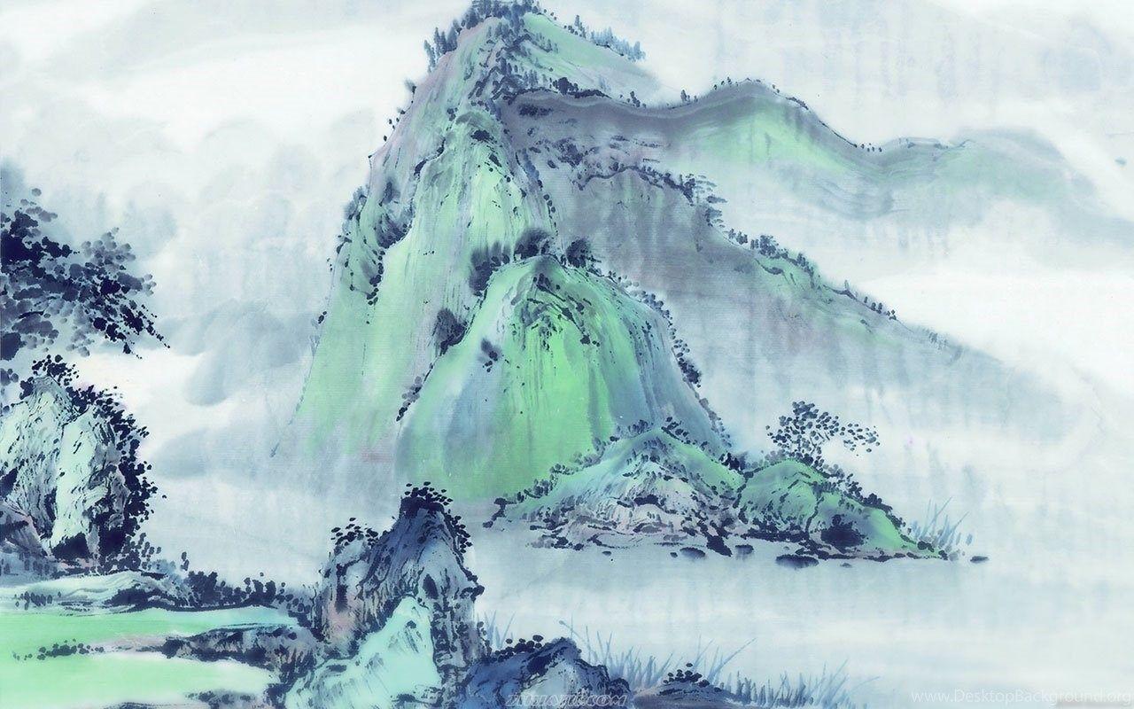 1280x800 Phong cảnh Trung Quốc Hình nền mực 8 - Tranh hình nền