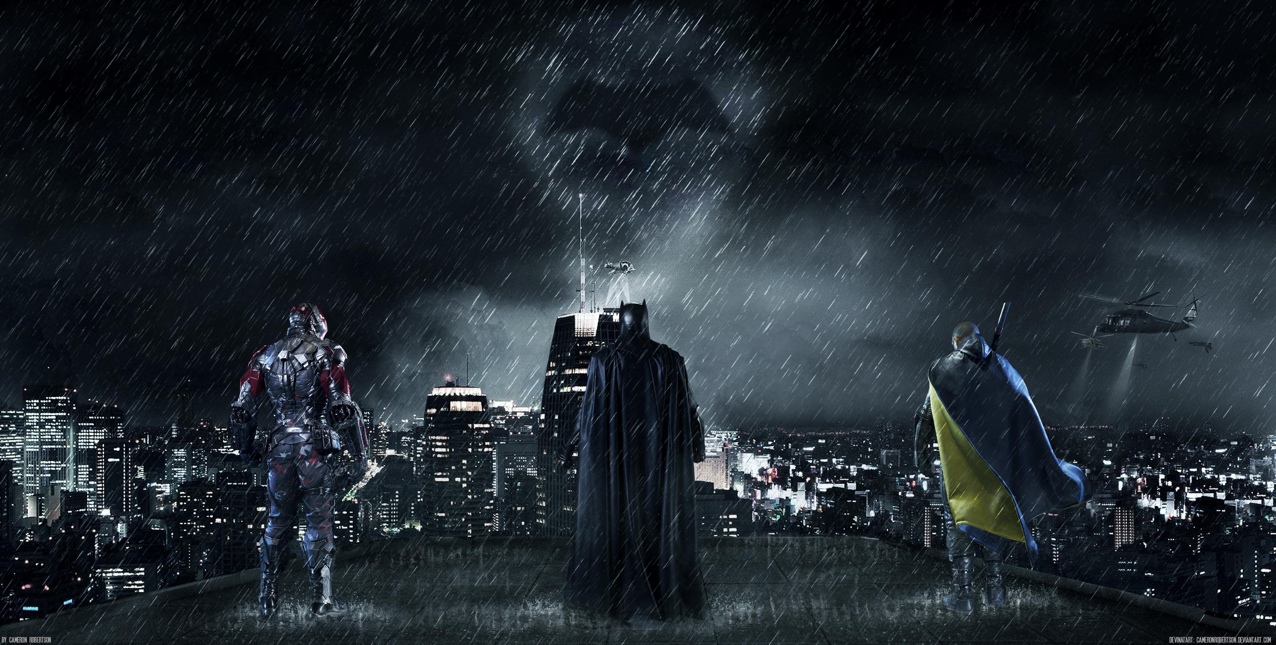 4288x2168 Wallpaper Batman, Robin, Fan art, 4K, Creative Graphics