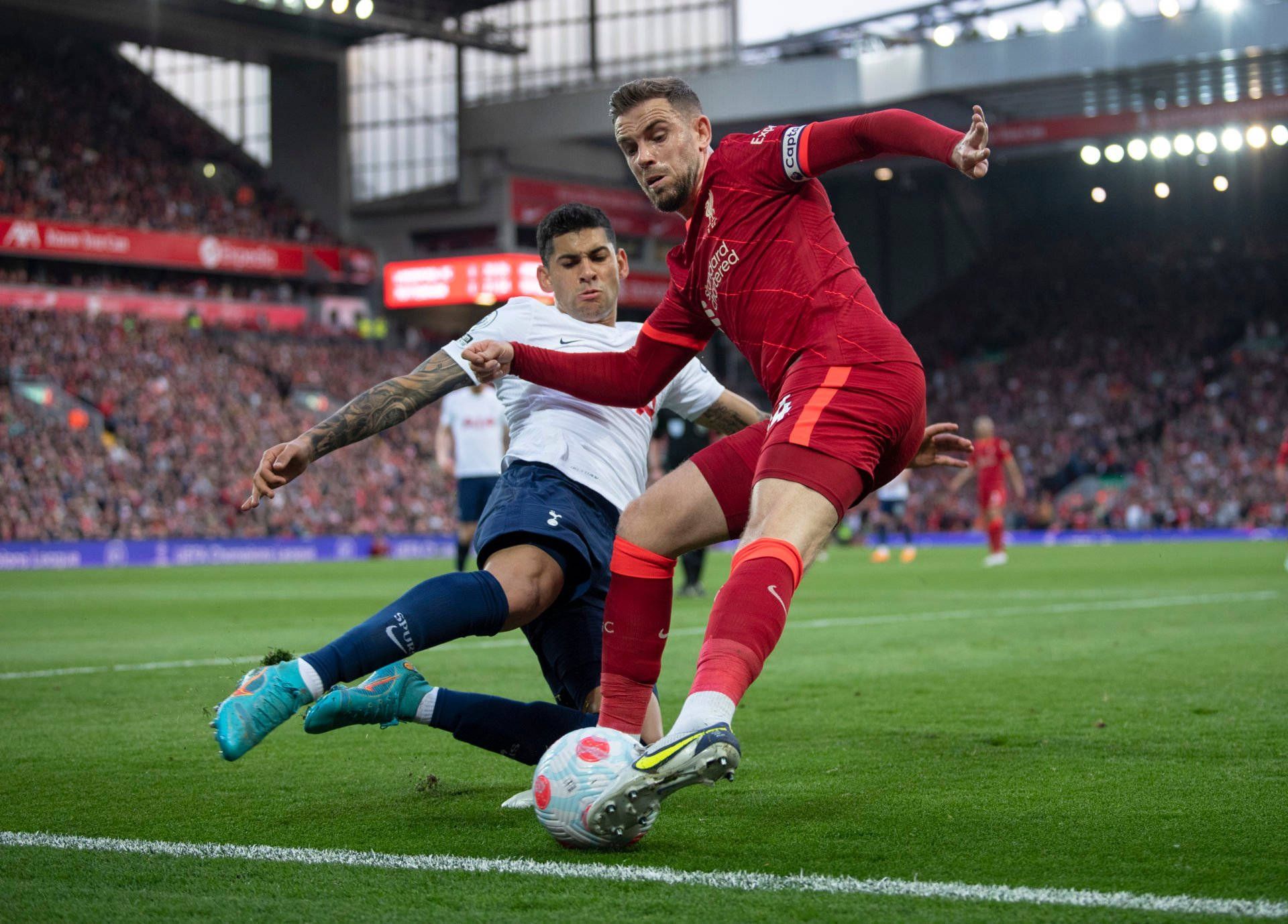 1920x1379 Download Cristian Romero Against Man In Red Wallpaper