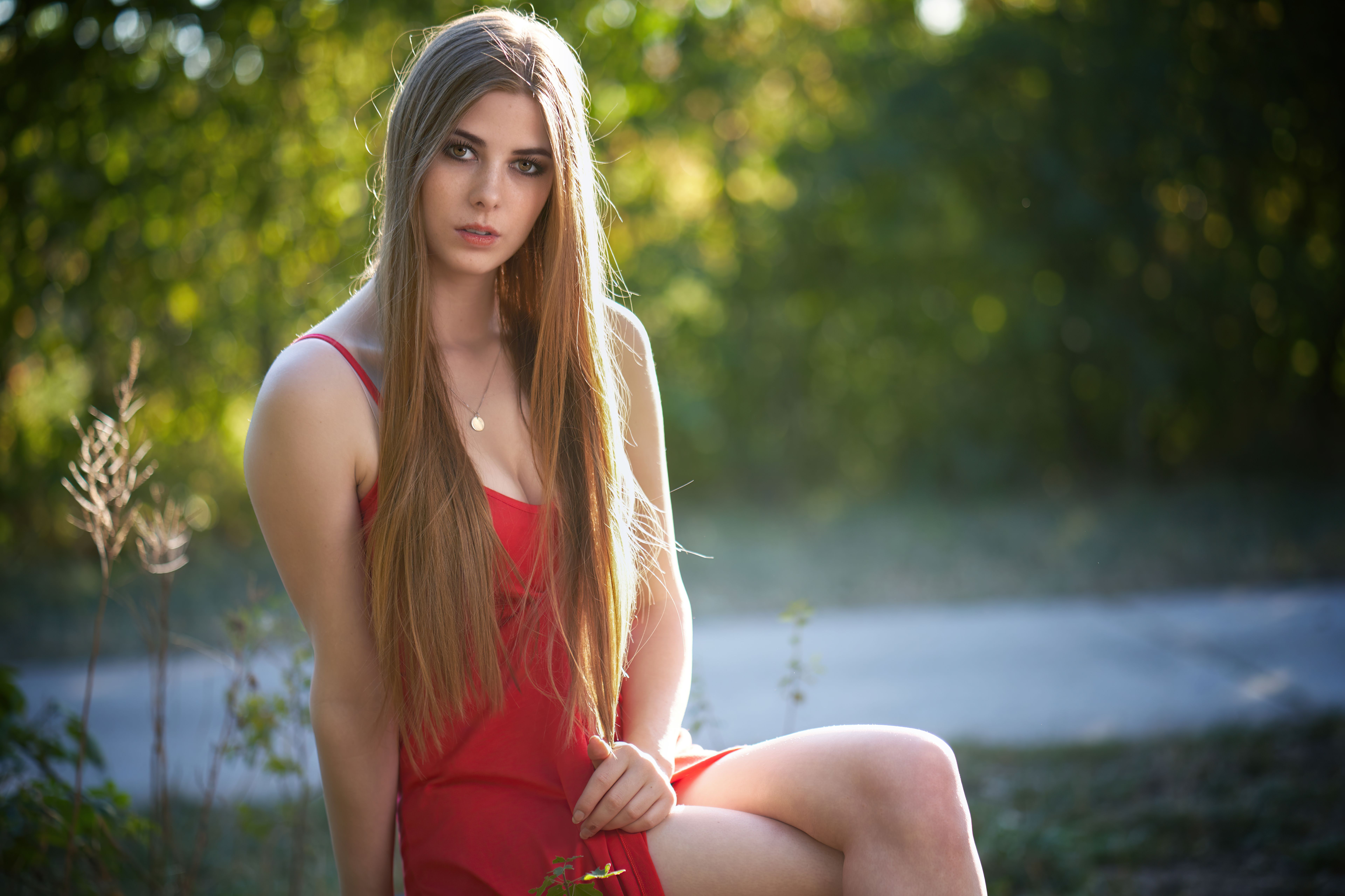 7680x5120 Wallpaper 4k Girl Red Dress 4k Wallpaper