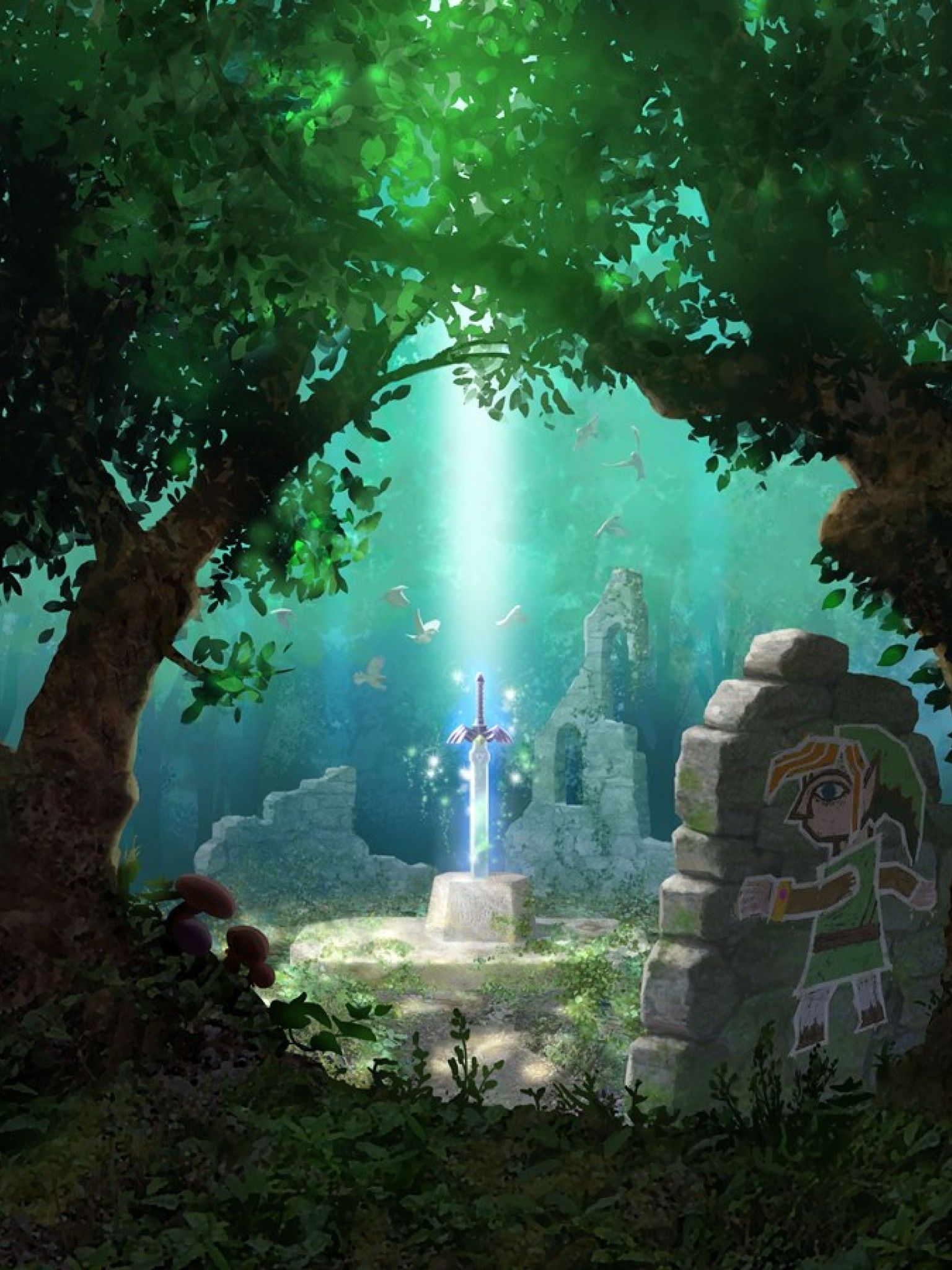 1536x2048 Legend of Zelda: A Link Between Worlds HD Wallpaper Retina iPad