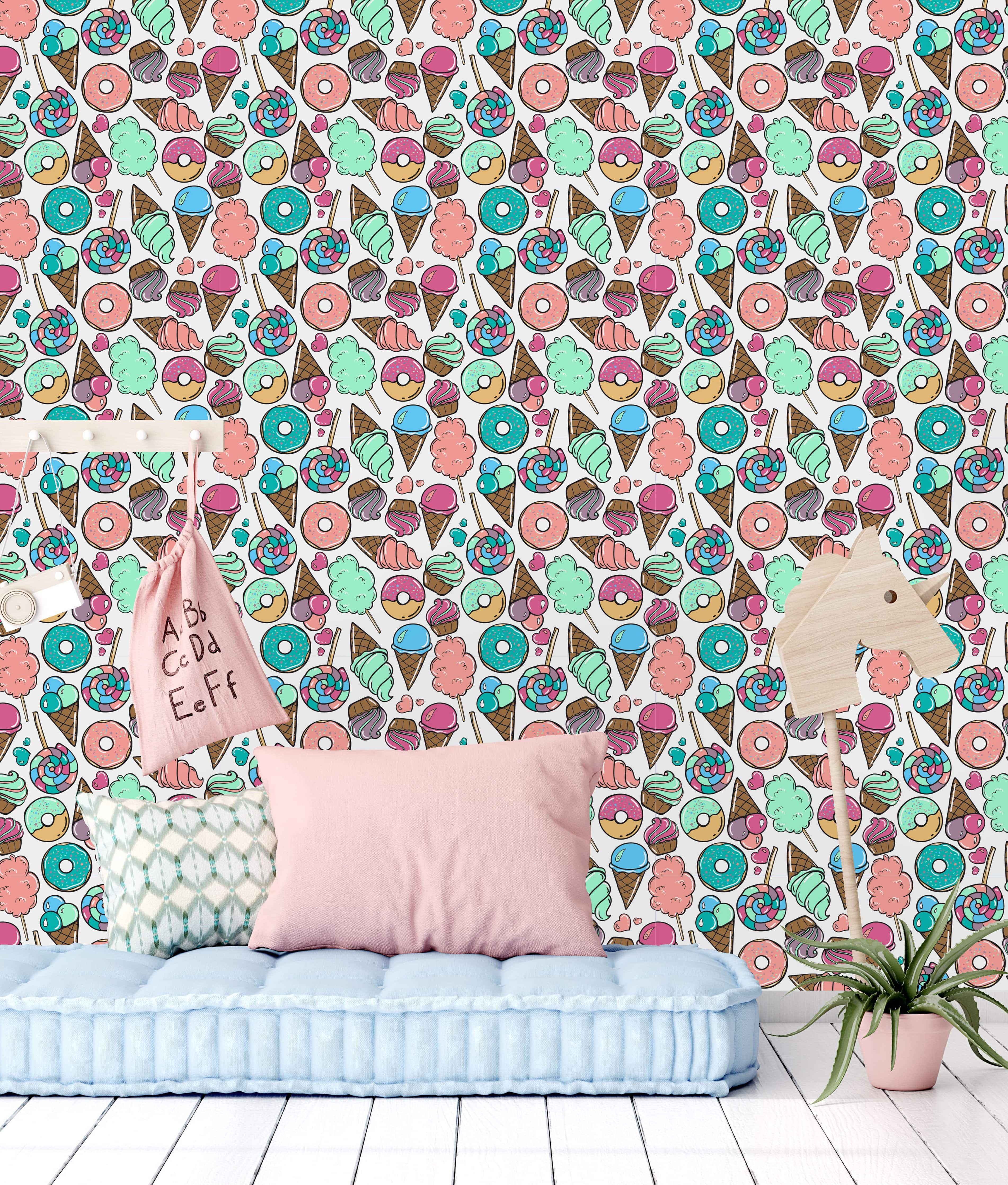 3804x4472 Candy, Donuts, and Sweet Ice Cream Wallpaper buy at the best price with delivery