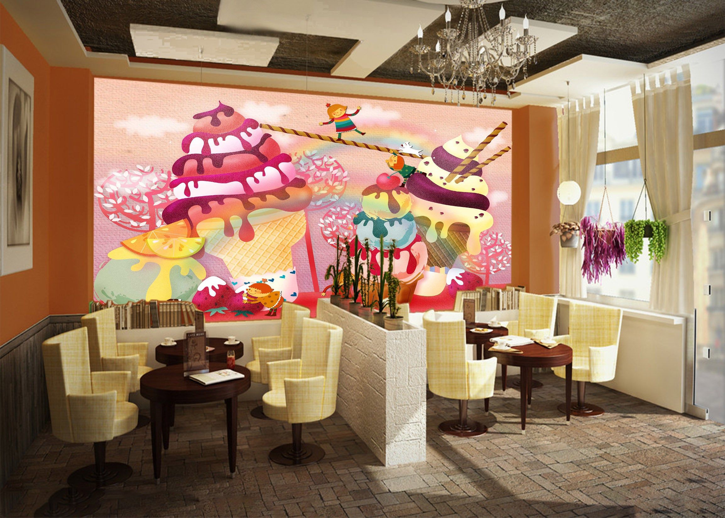 2308x1650 3D Ice Cream 1077 Wall Murals
