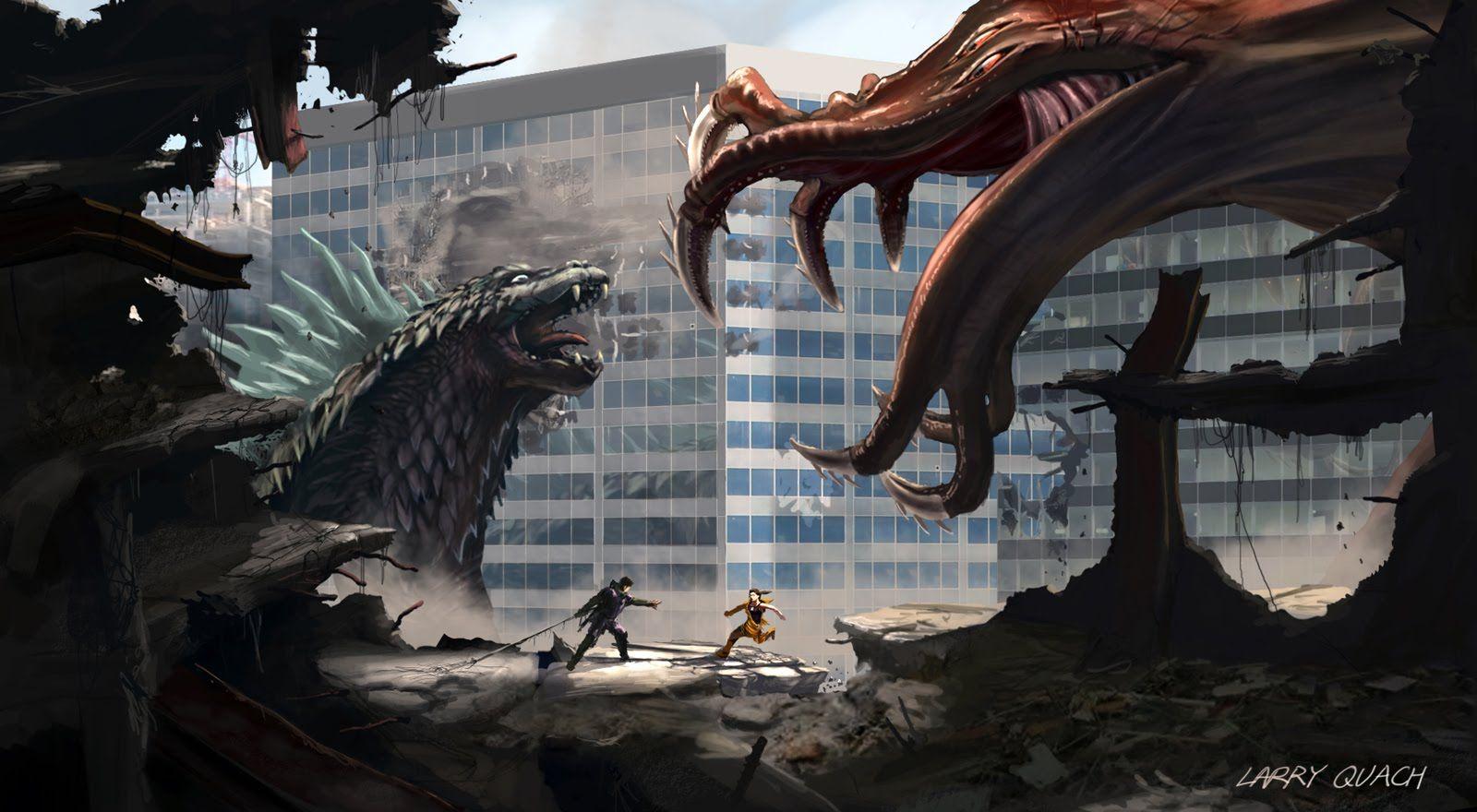 1600x880 Possible Godzilla 2014 Monster Battle Storyboard Artwork