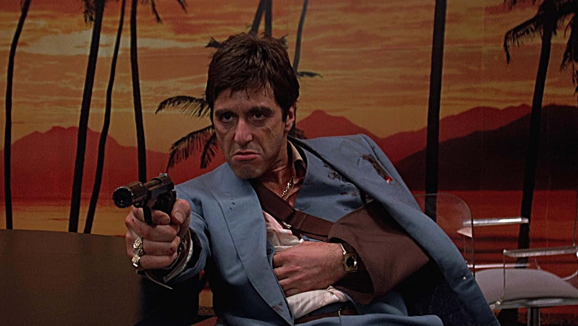 1920x1085 Download Scarface Tony Montana Gunning Wallpaper
