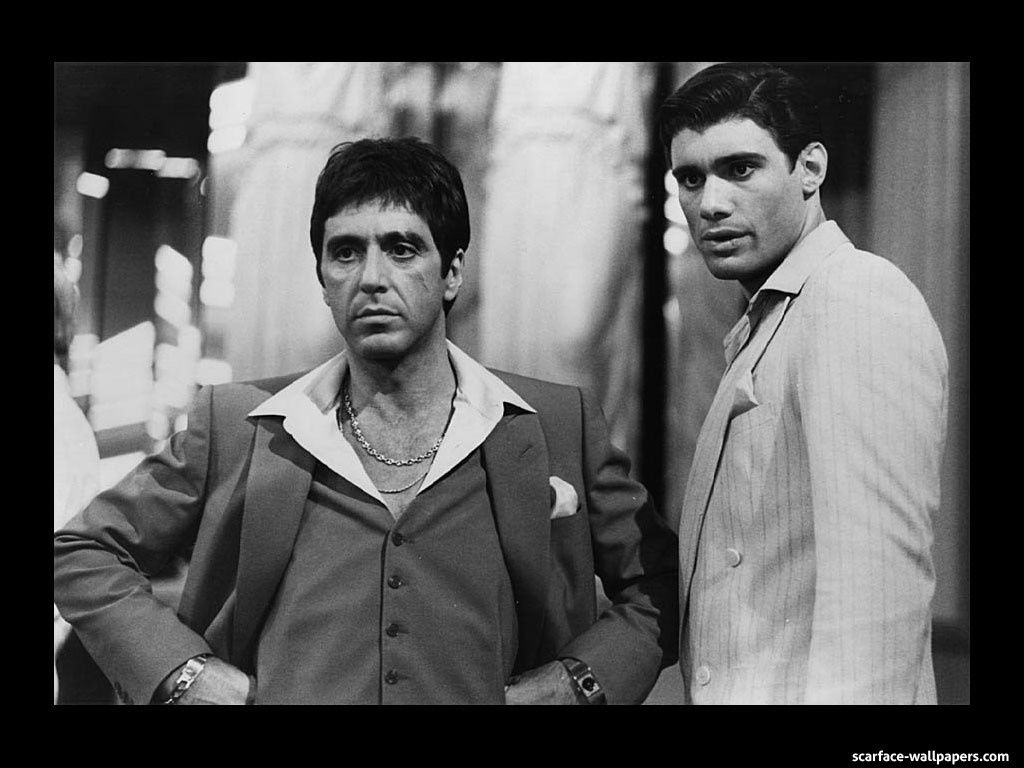 1024x768 monochrome, photography, movies, Gentleman, Al Pacino, Scarface, Tony Montana, photograph, black and white, monochrome photography, film noir Gallery HD Wallpaper