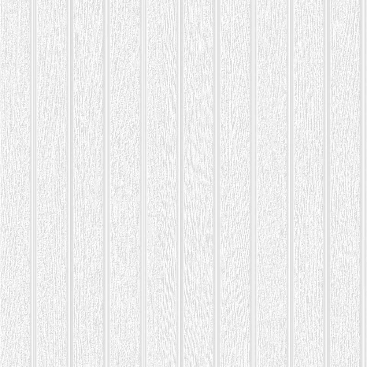 1200x1200 Seabrook Designs Faux Beadboard White Paintable Wallpaper